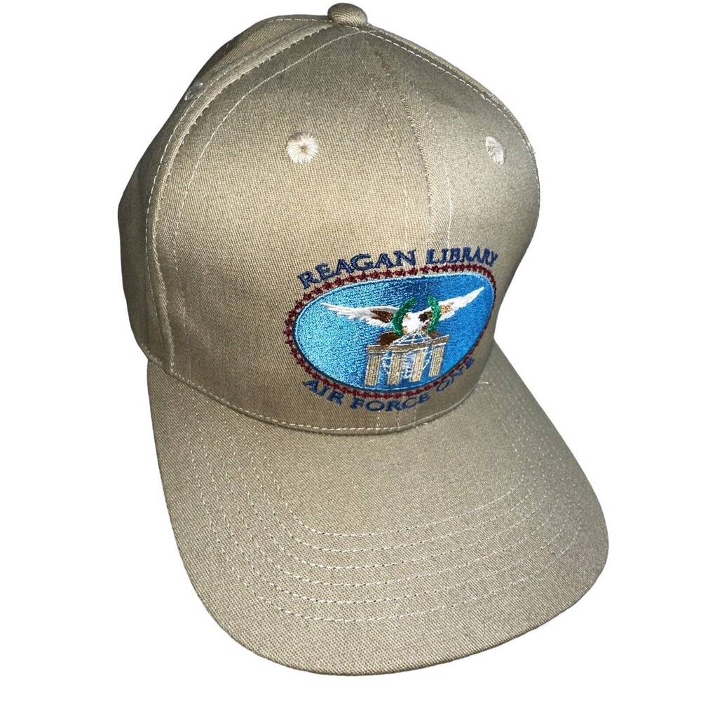 Air Force One Adjustable Baseball Hat Cap Embroidered Logo Ronald Reagan Library
